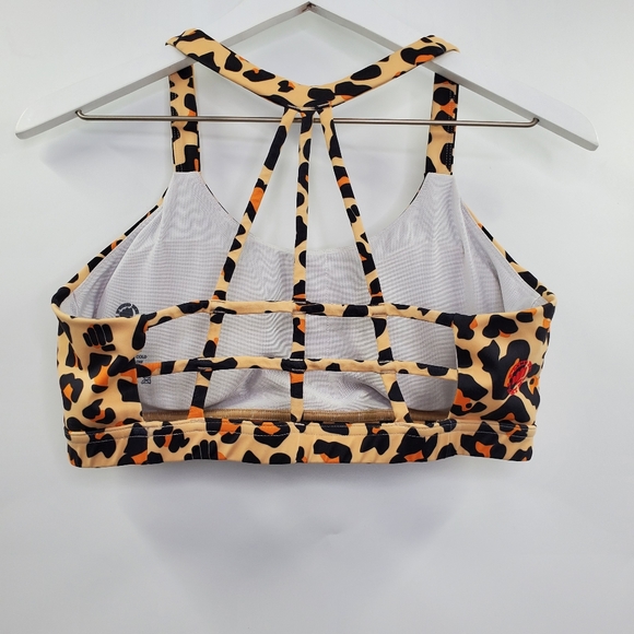 Feed Me Fight Me Cheetah Print Sports Bra Strapy - Picture 3 of 5
